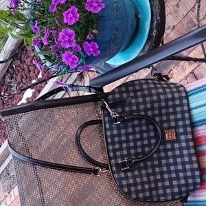 DOONEY BOURKE black and gray plaid bag